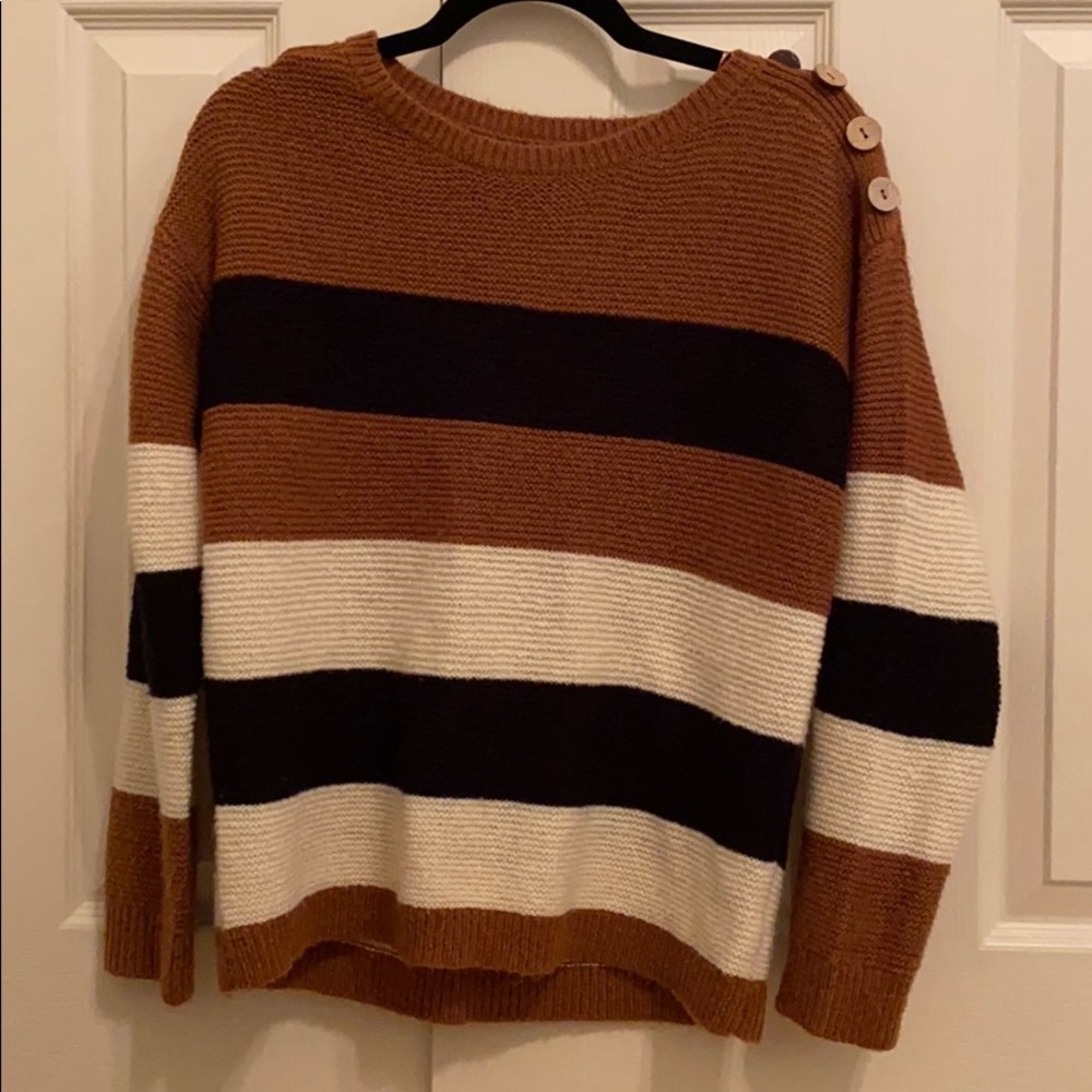 Francesca’s: 3-Toned Striped Sweater